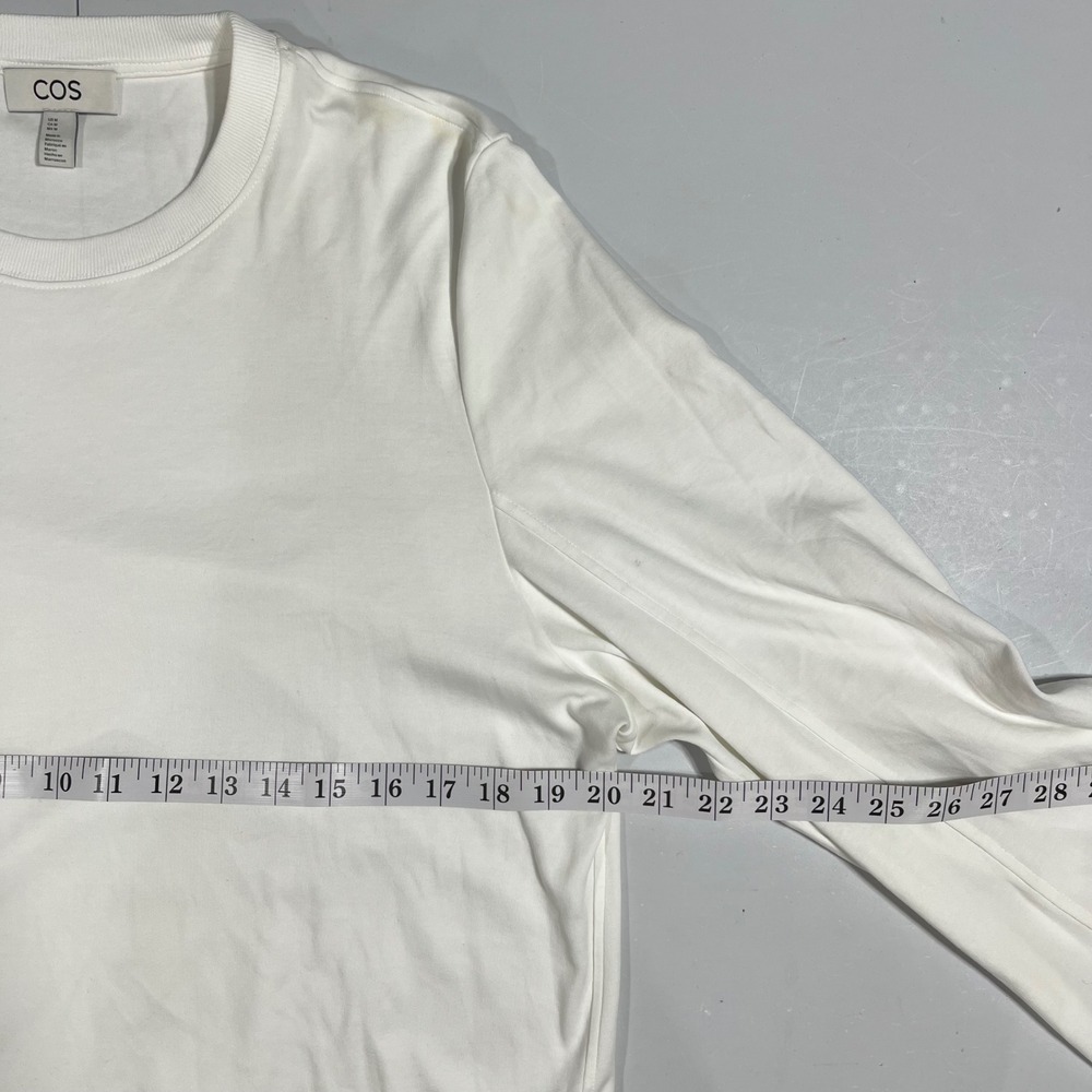 COS Old Money Minimalist Preppy Cotton T-Shirt Crew Neck Casual Mens Medium - Picture 7 of 10